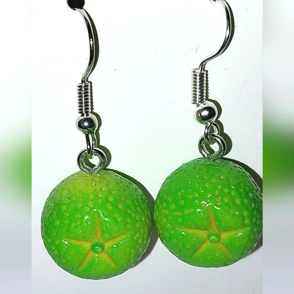 Super cute orange fruit earrings